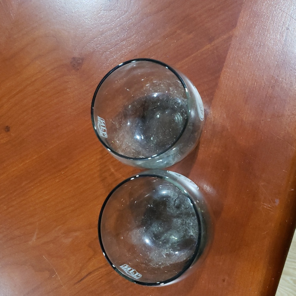 NFL Team Logo Glass Set - Black. Vintage Washington Redskins. Set of 2 - Picture 3 of 4